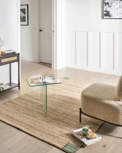 Tappeto AMRAVATI Beige/Verde 160 x 230 cm Iuta