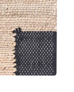 Tappeto AMRAVATI Nero/Beige 160 x 230 cm Iuta