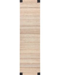 Tappeto AMRAVATI Nero/Beige 80 x 300 cm Iuta