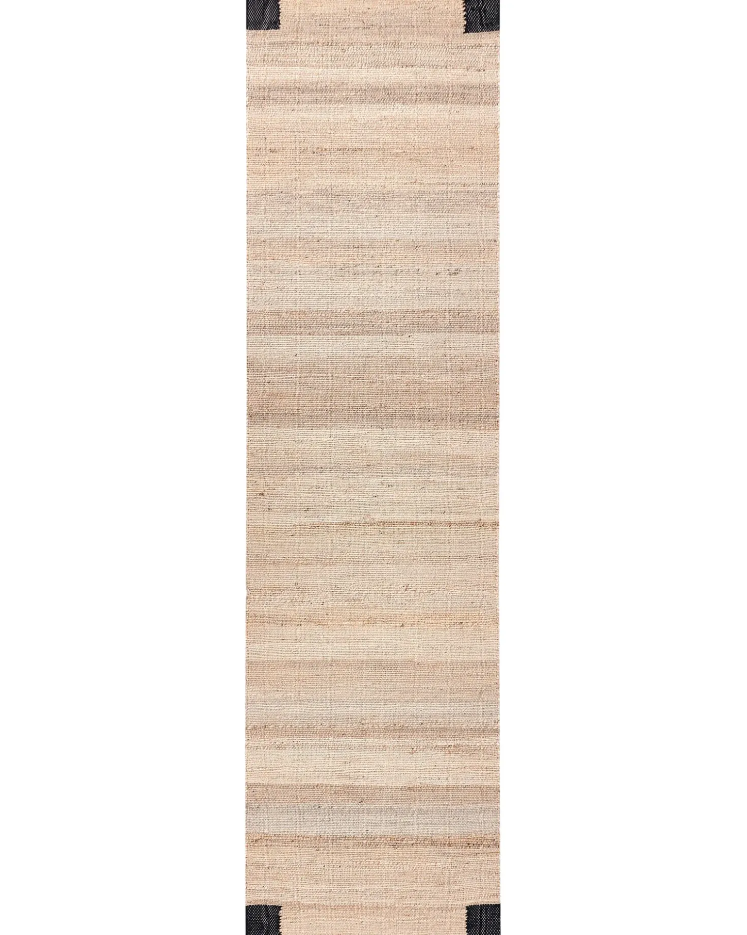 Tappeto AMRAVATI Nero/Beige 80 x 300 cm Iuta