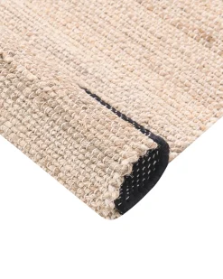 Tappeto AMRAVATI Nero/Beige 80 x 300 cm Iuta