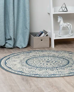 Tappeto ANADERE Blu ø 120 cm Iuta