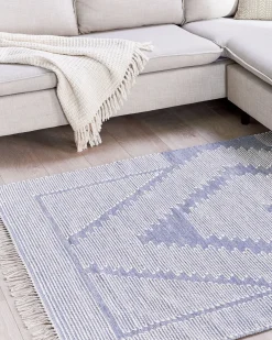 Tappeto ANSAR Blu 160 x 230 cm Cotone