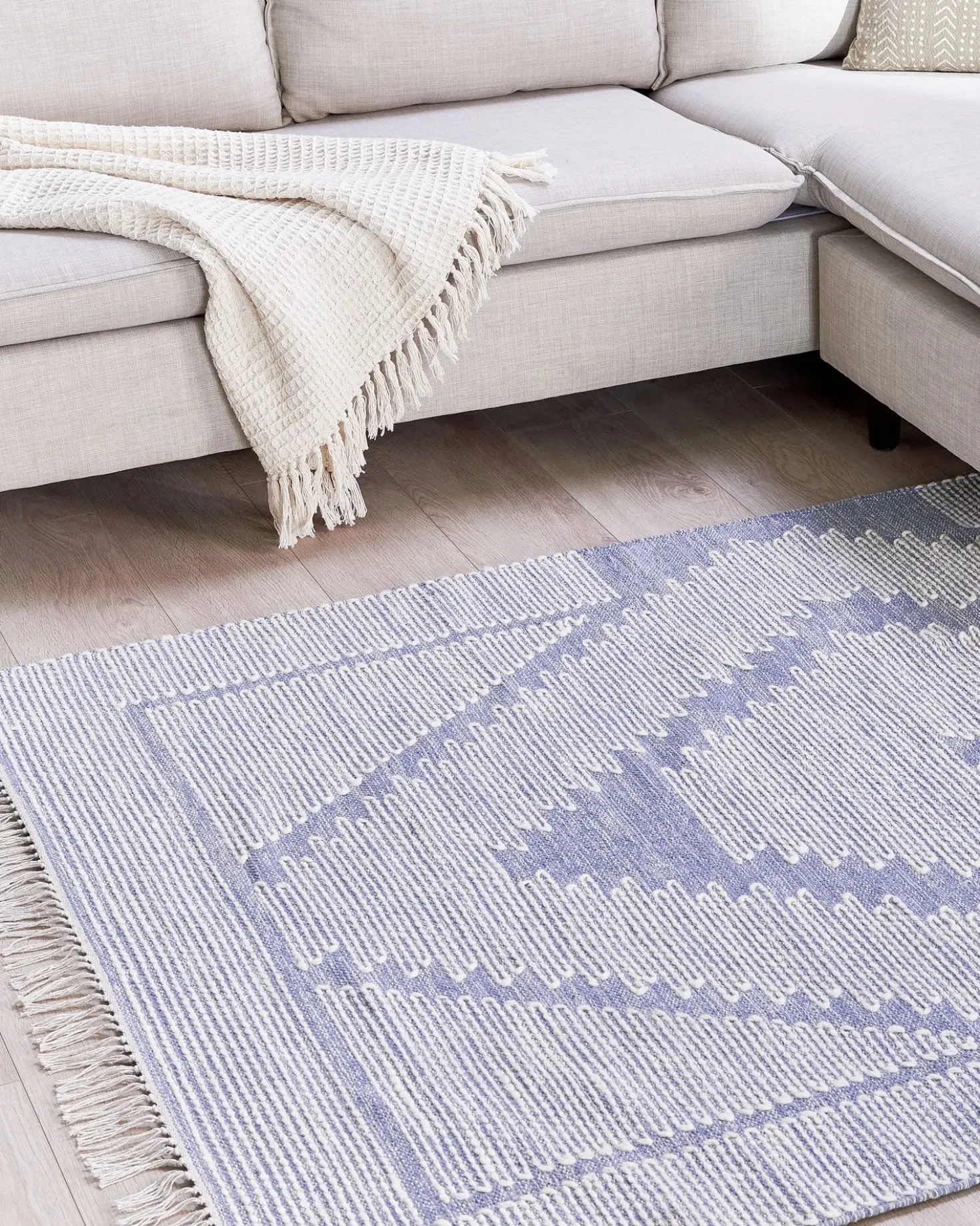 Tappeto ANSAR Blu 160 x 230 cm Cotone
