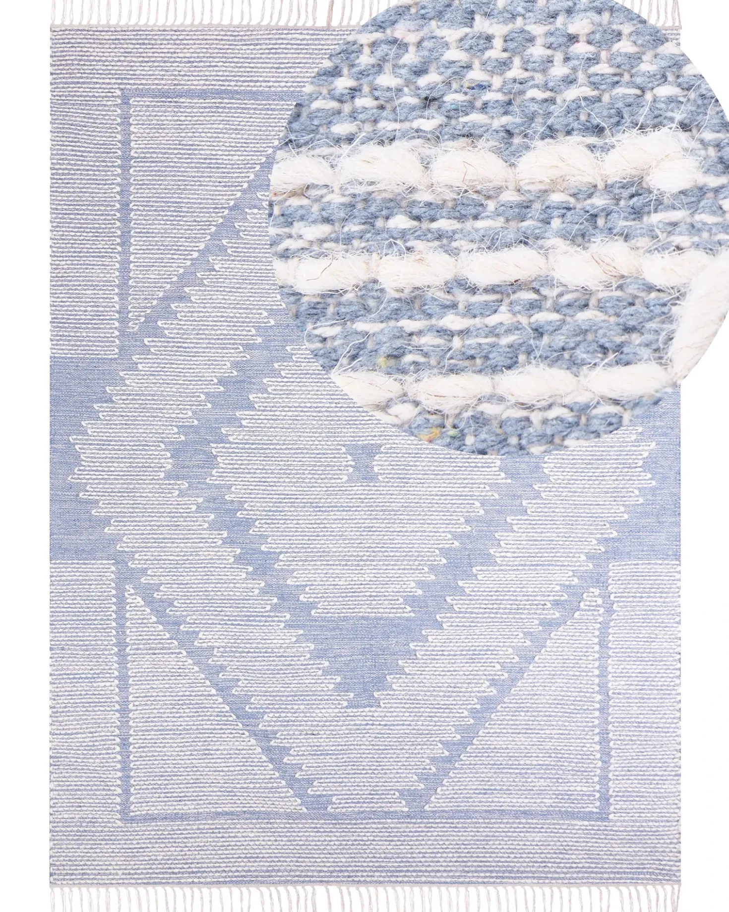 Tappeto ANSAR Blu 160 x 230 cm Cotone