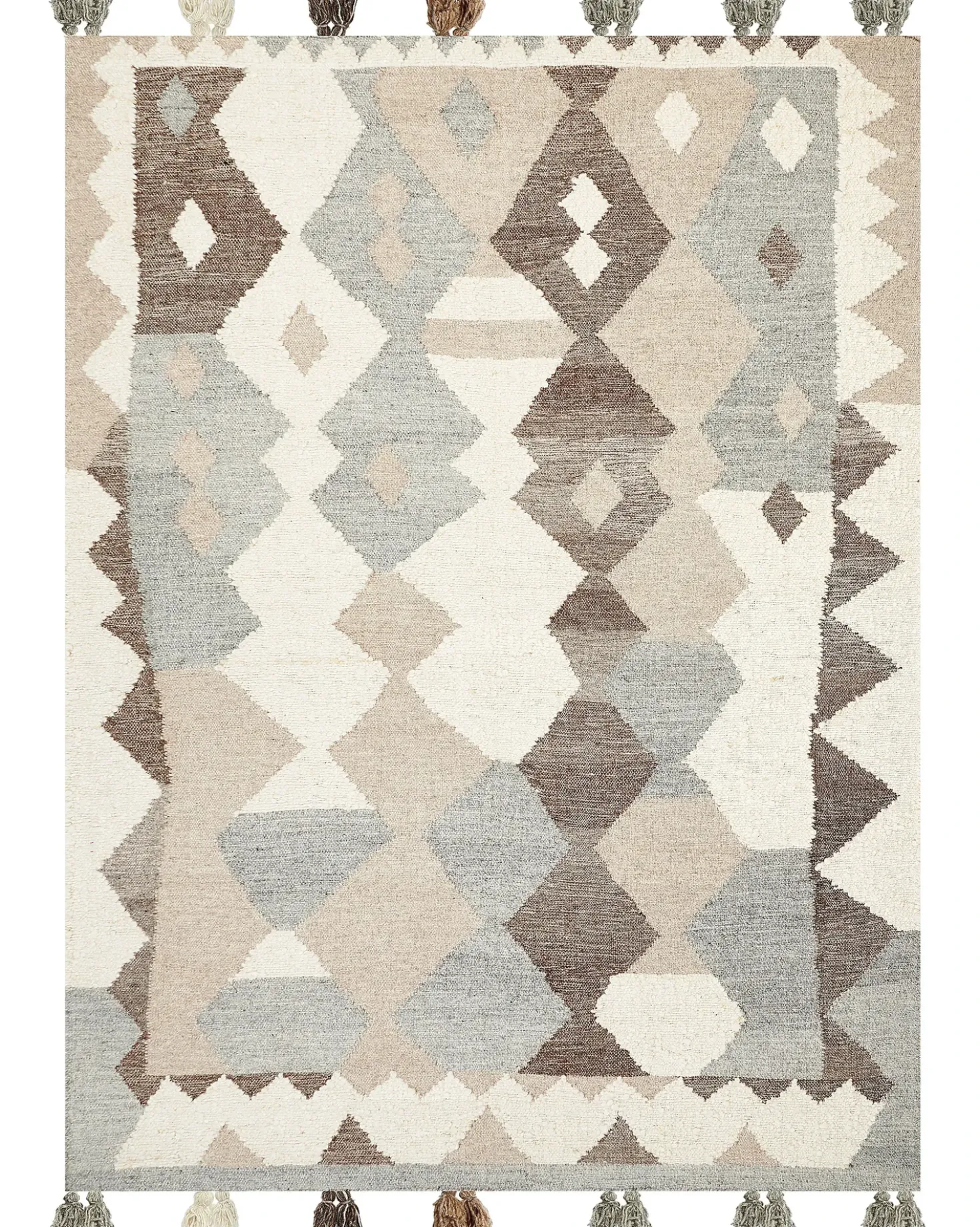 Tappeto ARALEZ Beige 160 x 230 cm Lana Kilim