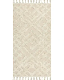 Tappeto ARDAHAN Beige 80 x 150 cm Cotone