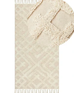 Tappeto ARDAHAN Beige 80 x 150 cm Cotone
