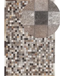 Tappeto ARMUTLU Grigio 160 x 230 cm Pelle naturale