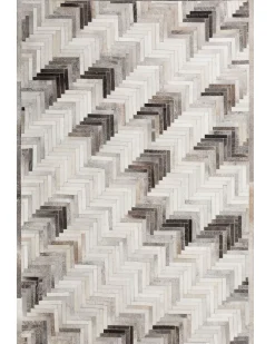Tappeto ARSUZ Grigio 140 x 200 cm Pelle naturale