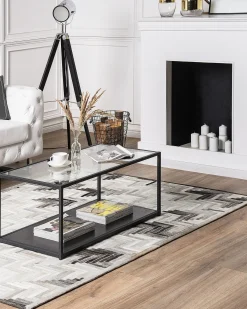 Tappeto ARSUZ Grigio 140 x 200 cm Pelle naturale