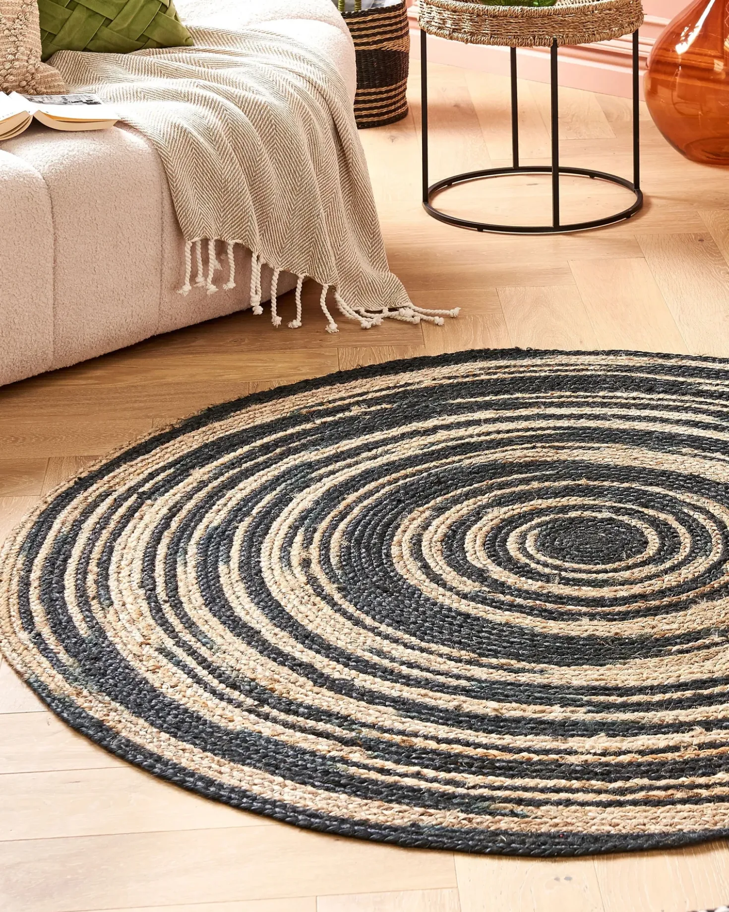 Tappeto ARTORA Beige ø 140 cm Iuta