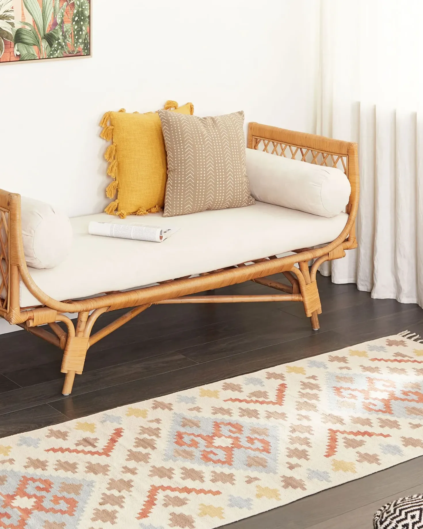 Tappeto ATAN Multicolore 80 x 300 cm Cotone Kilim