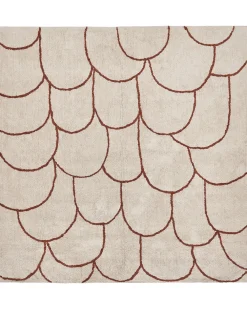 Tappeto AVDAN Beige 200 x 200 cm Cotone