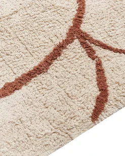 Tappeto AVDAN Beige 200 x 200 cm Cotone