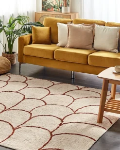 Tappeto AVDAN Beige 200 x 200 cm Cotone