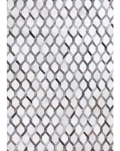 Tappeto AYDIN Grigio 160 x 230 cm Pelle naturale