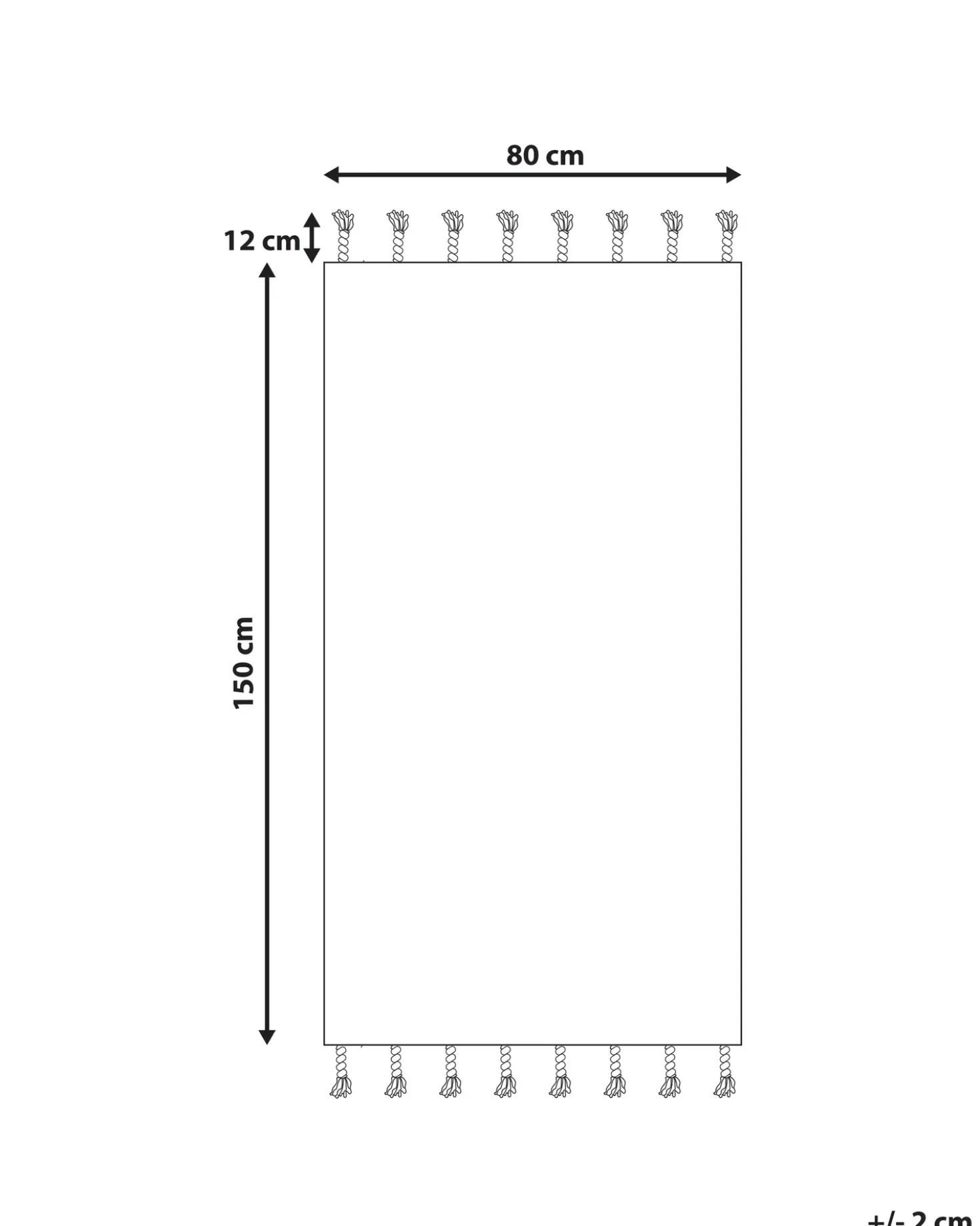 Tappeto BADEMLI Bianco sporco 80 x 150 cm