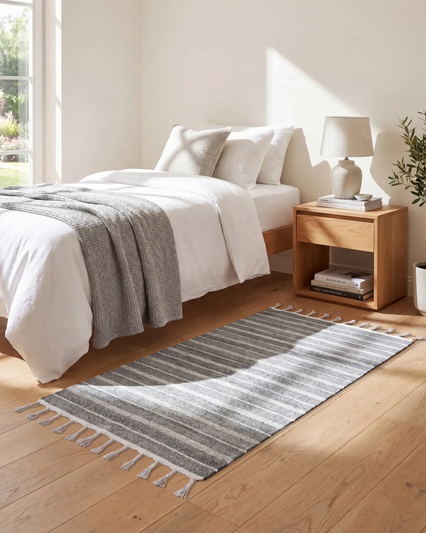Tappeto BADEMLI Bianco sporco 80 x 150 cm