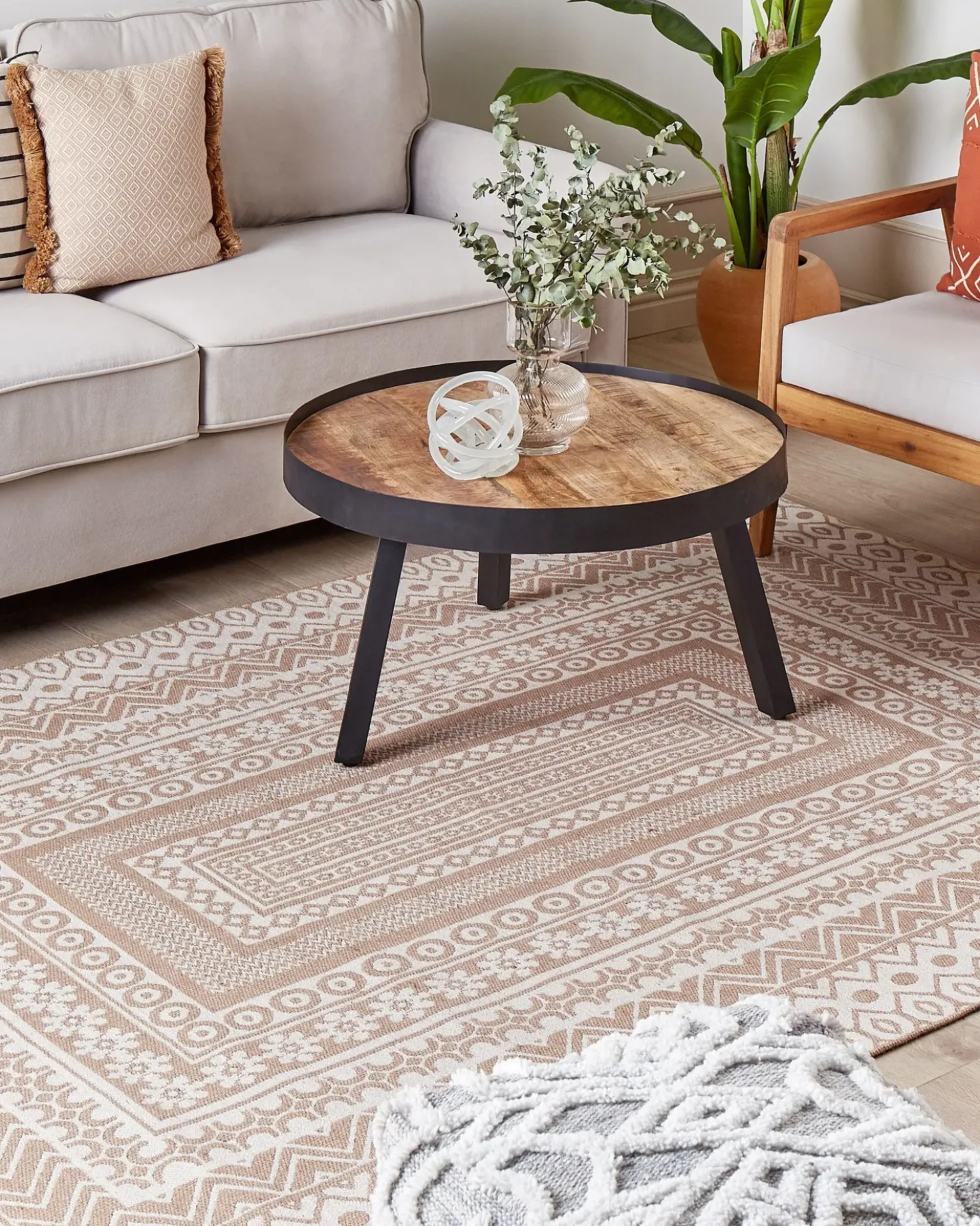 Tappeto BAGLAR Bianco 160 x 230 cm Iuta
