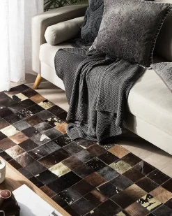 Tappeto BANDIRMA Marrone 140 x 200 cm Pelle naturale