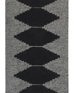 Tappeto BATHINDA Nero/Bianco 160 x 230 cm Cotone