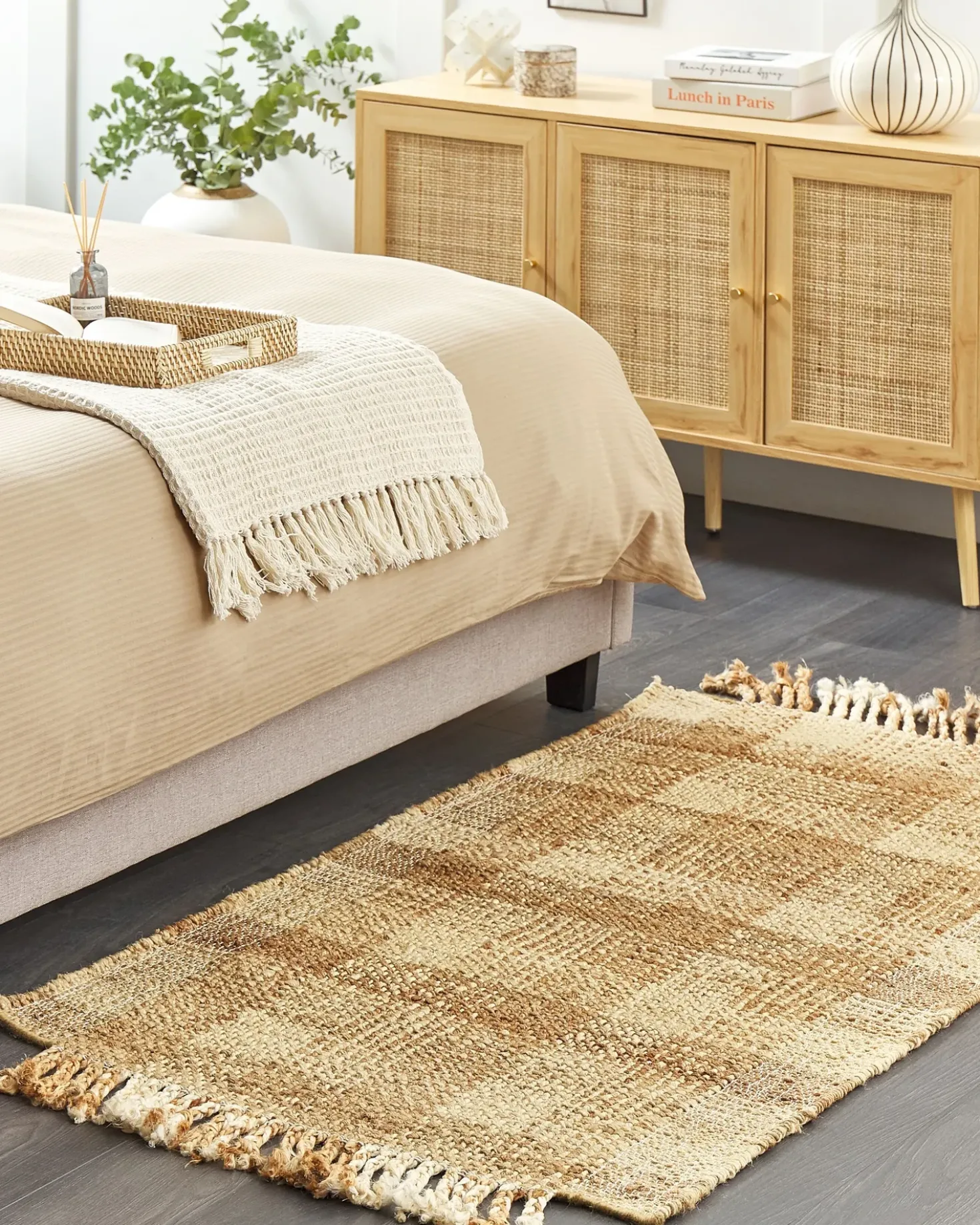 Tappeto BERISSA Beige 80 x 150 cm Iuta