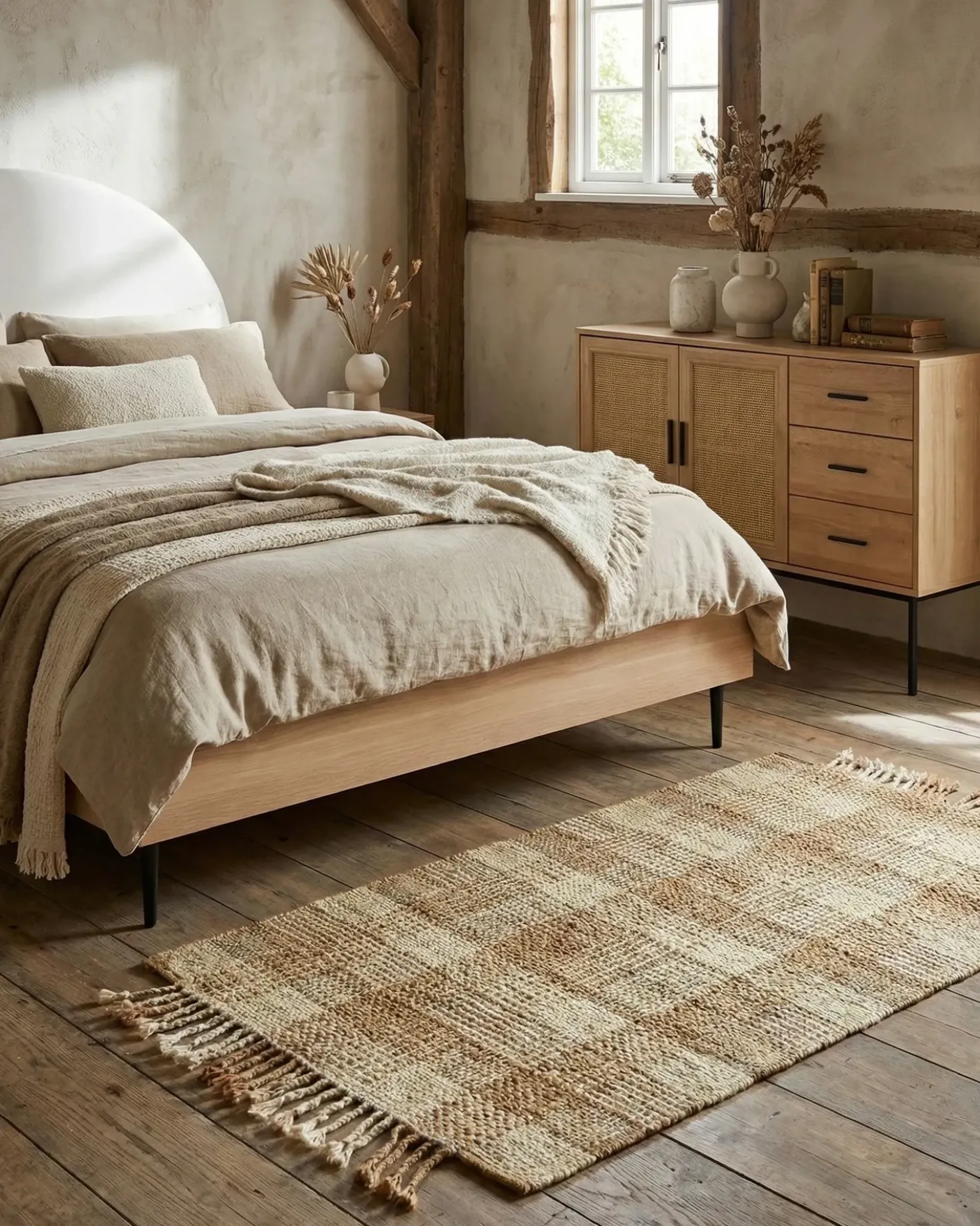 Tappeto BERISSA Beige 80 x 150 cm Iuta