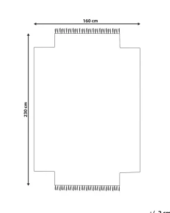 Tappeto BERWARI Beige chiaro 160 x 230 cm Viscosa