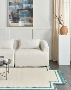 Tappeto BERWARI Beige chiaro 160 x 230 cm Viscosa