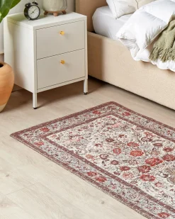 Tappeto BINNISZ Rosso 80 x 150 cm Cotone