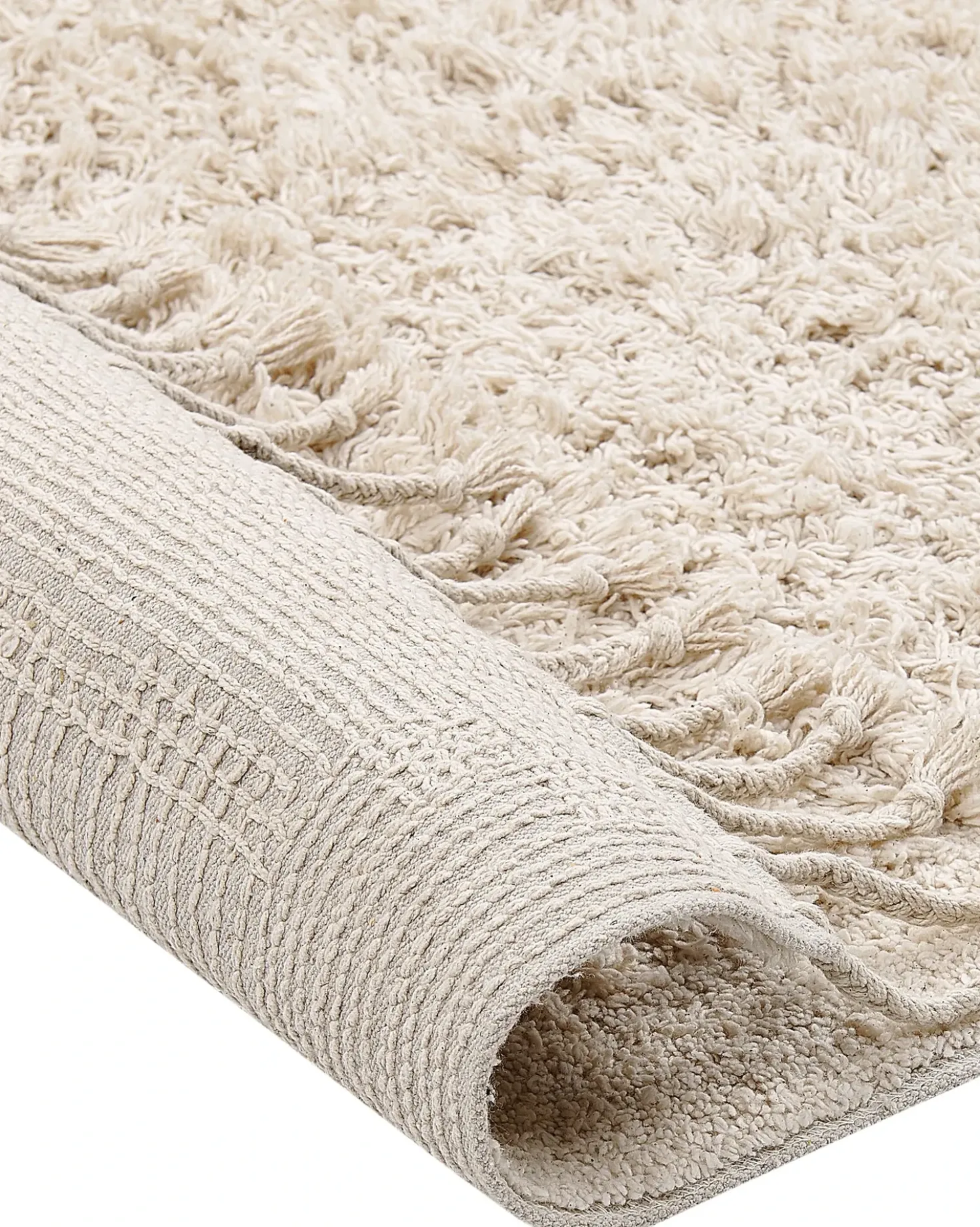 Tappeto BITLIS Beige chiaro 140 x 200 cm Cotone