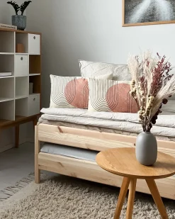 Tappeto BITLIS Beige chiaro 140 x 200 cm Cotone