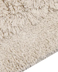 Tappeto BITLIS Beige chiaro 140 x 200 cm Cotone