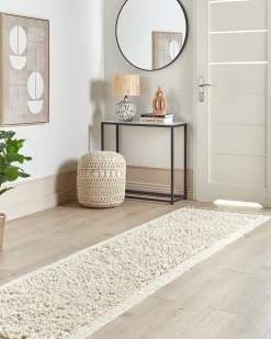 Tappeto BITLIS Beige chiaro 80 x 300 cm Cotone