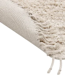 Tappeto BITLIS Beige chiaro ø 140 cm Cotone