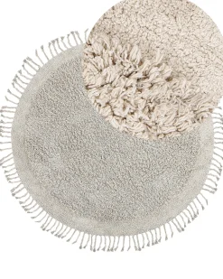 Tappeto BITLIS Beige chiaro ø 140 cm Cotone