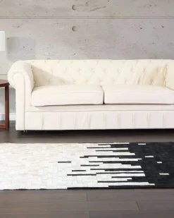 Tappeto BOLU Nero 160 x 230 cm Pelle naturale