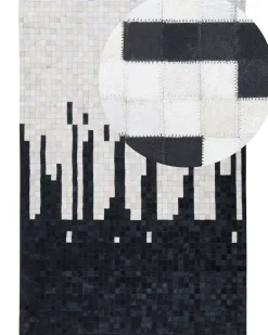 Tappeto BOLU Nero 160 x 230 cm Pelle naturale