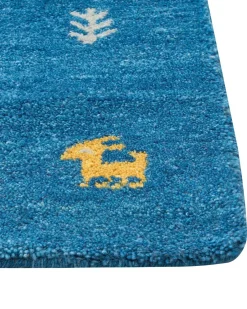 Tappeto CALTI Blu scuro 160 x 230 cm Lana Persiano