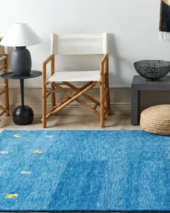 Tappeto CALTI Blu scuro 160 x 230 cm Lana Persiano