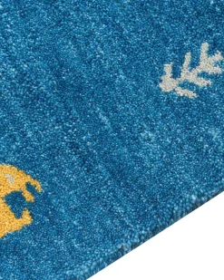 Tappeto CALTI Blu scuro 160 x 230 cm Lana Persiano