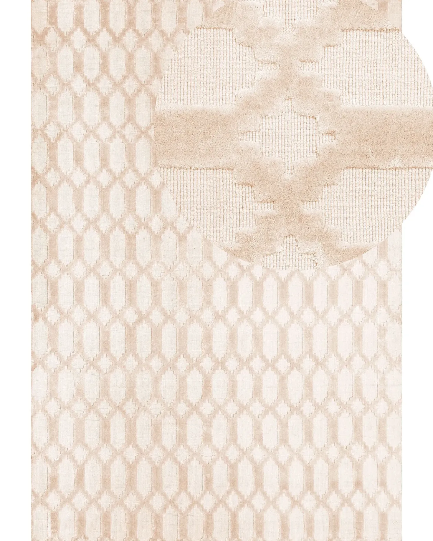 Tappeto CIZRE Beige 160 x 230 cm Viscosa