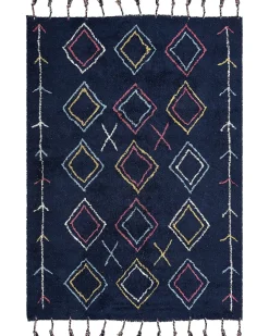 Tappeto CORUM Nero 160 x 230 cm Cotone