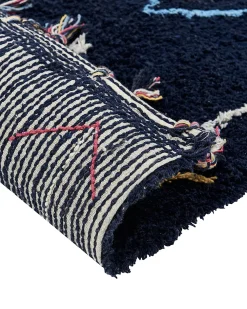 Tappeto CORUM Nero 160 x 230 cm Cotone