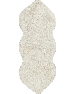 Tappeto da bagno CANBAR Beige chiaro 150 x 60 cm Cotone