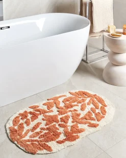 Tappeto da bagno DERIK Arancione 60 x 90 cm Cotone