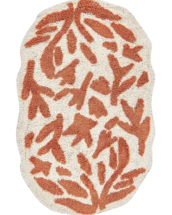 Tappeto da bagno DERIK Arancione 60 x 90 cm Cotone