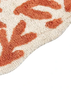 Tappeto da bagno DERIK Arancione 60 x 90 cm Cotone