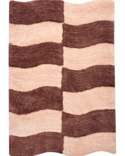 Tappeto da bagno DIWANA Marrone/Beige 60 x 90 cm